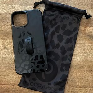 iPhone 13 MINI black leopard loopy case 🖤